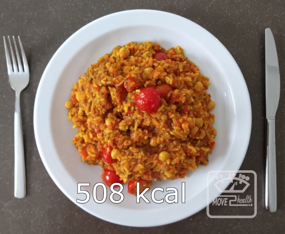 Kruidige vegetarische curry met kerstomaten gezond en caloriearm recept portie 508 kcal