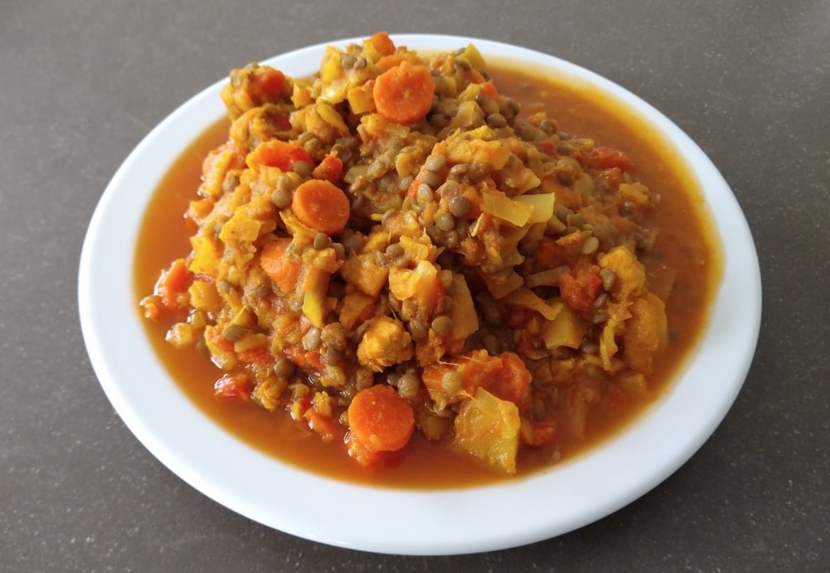Marokkaanse groentestoofpot met kip vezelrijk recept