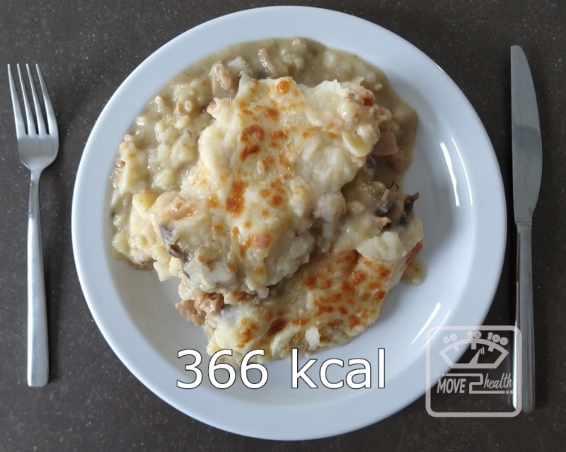Ovenschotel met bloemkool en kippengehakt caloriearm en gezond recept 366 kcal