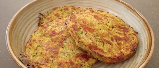 Courgette burger met aardappelen en kikkererwten