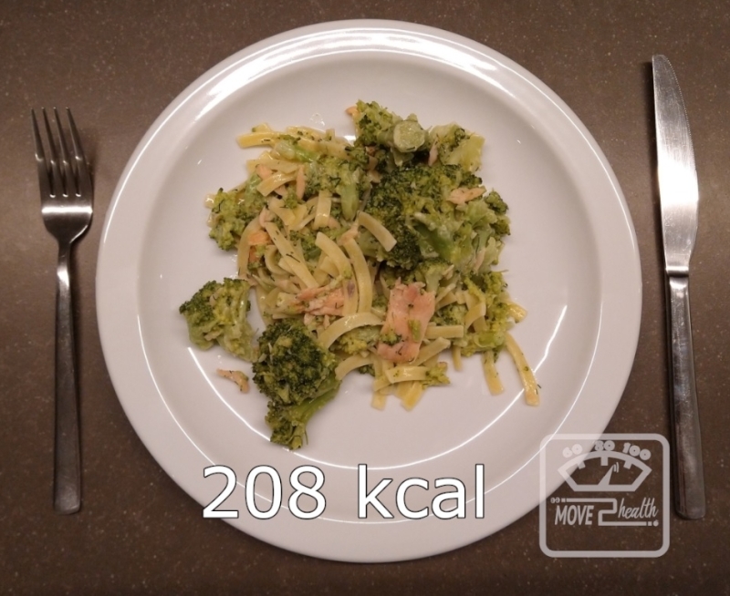Snelle tagliatelle met gerookte zalm en broccoli gezond en caloriearm recept 208 kcal voedingswaarde