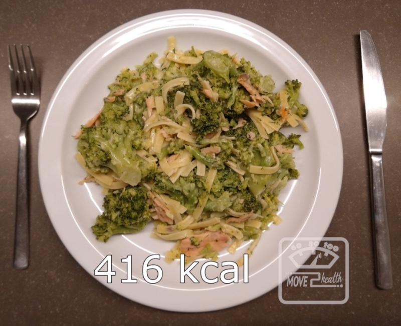 Snelle tagliatelle met gerookte zalm en broccoli gezond en caloriearm recept 416 kcal voedingswaarde