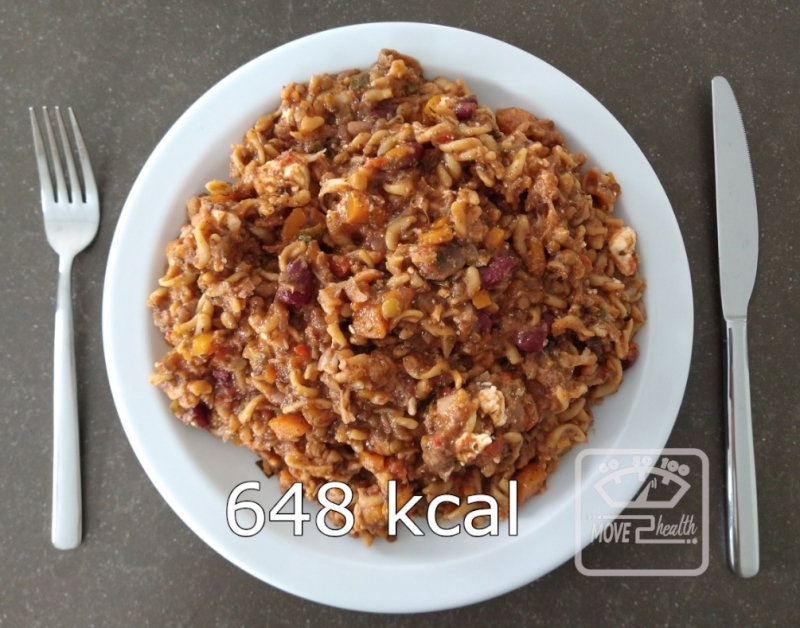 vegetarisch eenpanspasta met fetakaas gezond en caloriearm recept 648 kcal