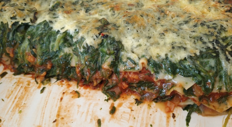 Vegetarische lasagne met spinazie en seitan gehakt gezond en caloriearm recept snel