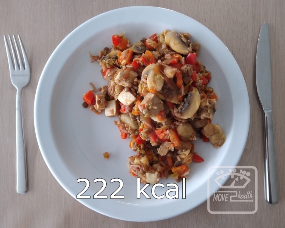 wok met tofu en linzen caloriearm en gezond afvallen 222 kcal portie
