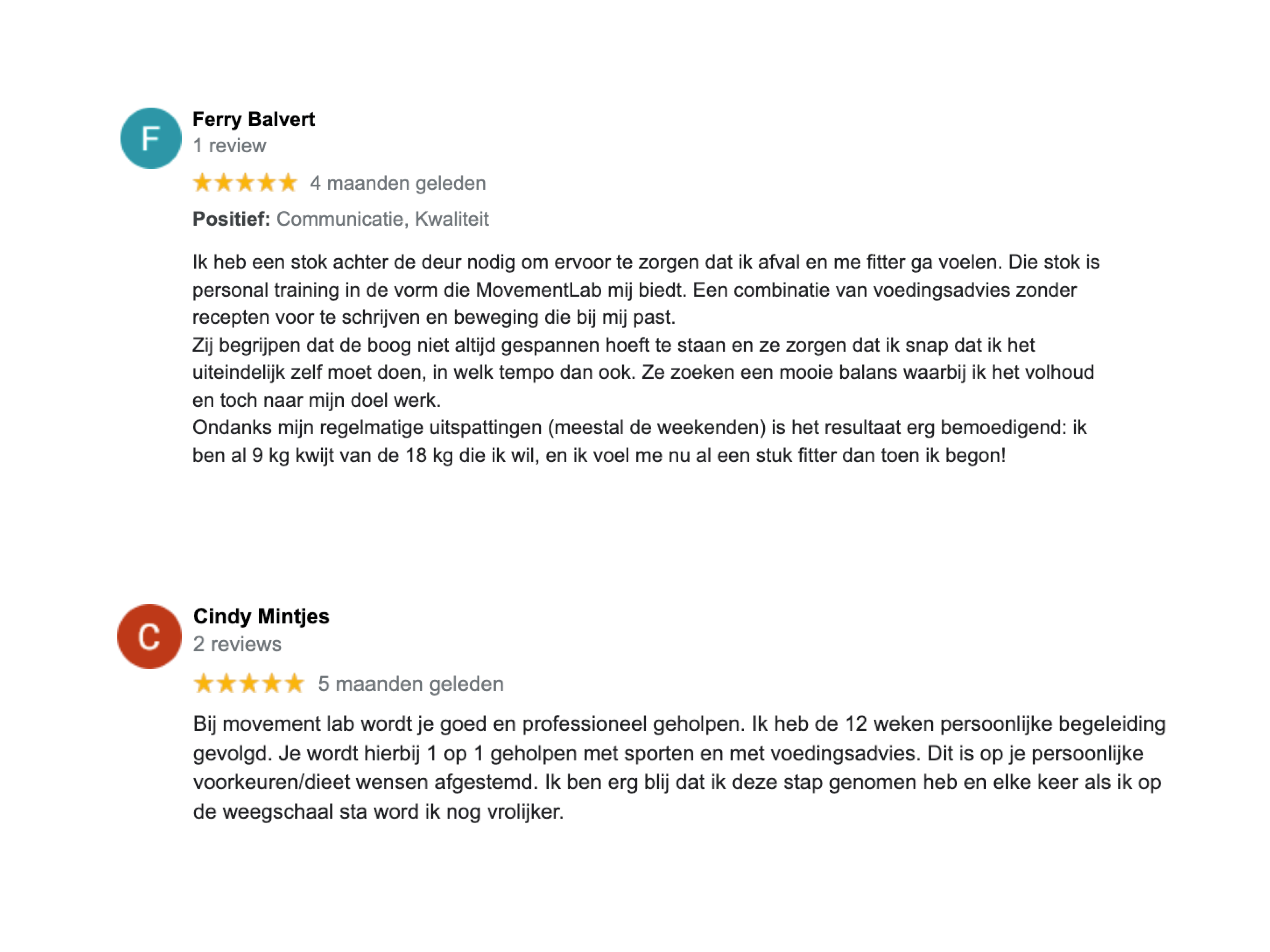 reviews over personal training in Reeuwijk