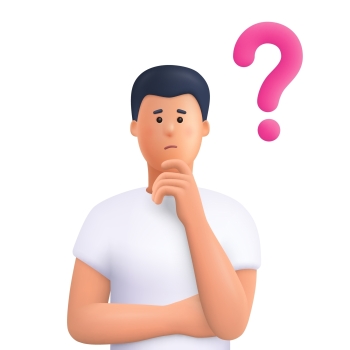 Picture that shows a man thinking about a problem