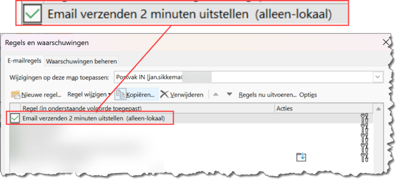 Afbeelding:  E-mail verzenden uitstellen