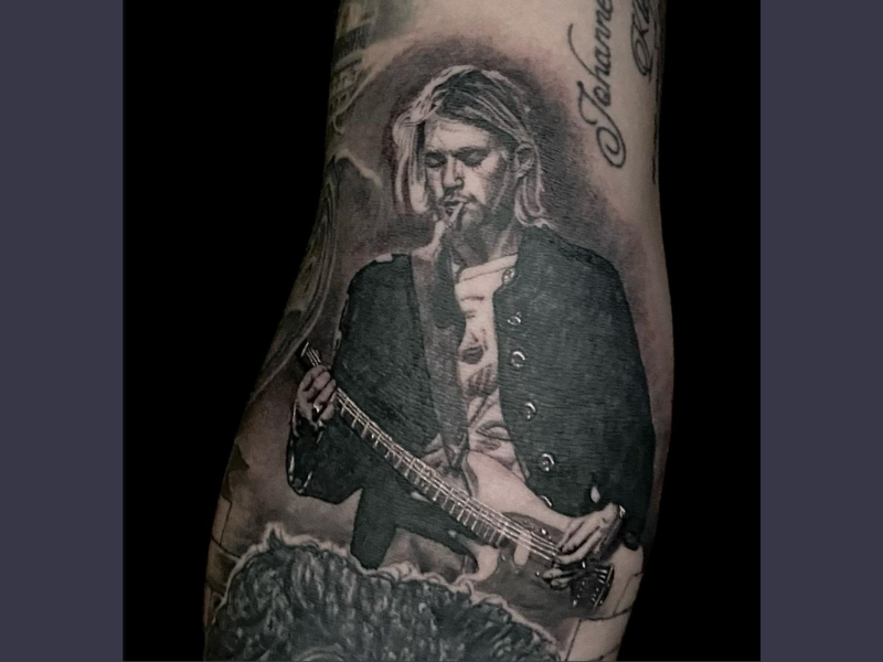 Kurt cobain tattoo realisme