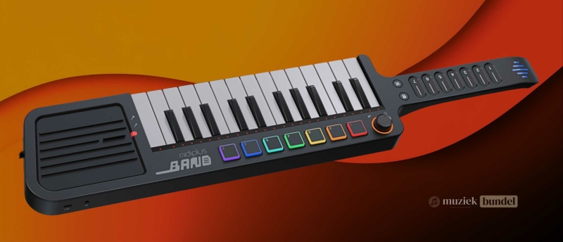 128 Sounds en standalone functionaliteit Midiplus Band Keytar | Muziekbundel.nl 128 Sounds en standalone functionaliteit Midiplus Band Keytar | Muziekbundel.nl