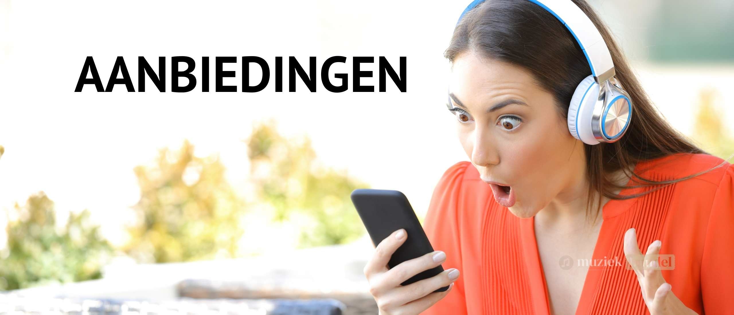 Aanbiedingen van muziekinstrumenten op een rij | Muziekbundel