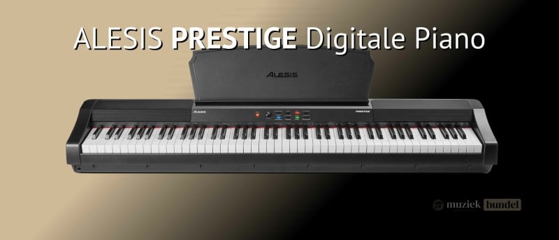 Alesis Prestige digitale piano met veelzijdige functies en betaalbare kwaliteit voor beginners en gevorderde pianisten.