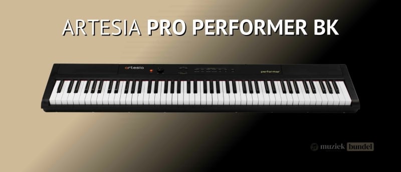 Artesia Pro Performer BK digitale piano stijlvol design en gebruiksvriendelijke functies perfect voor beginners.