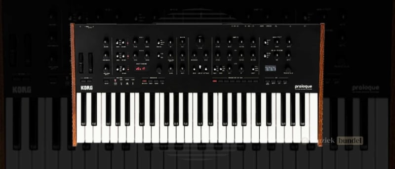 Overzicht van de belangrijkste kenmerken van de Korg Prologue 16 polyfone analoge synthesizer.