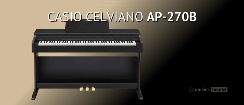 De Casio Celviano AP-270BK biedt een klassiek design met een uitstekende klankkwaliteit, ideaal voor zowel beginners als gevorderde spelers.