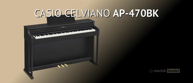 De Casio Celviano AP-470BK combineert een luxe meubeldesign met geavanceerde functies en een realistische speelervaring.