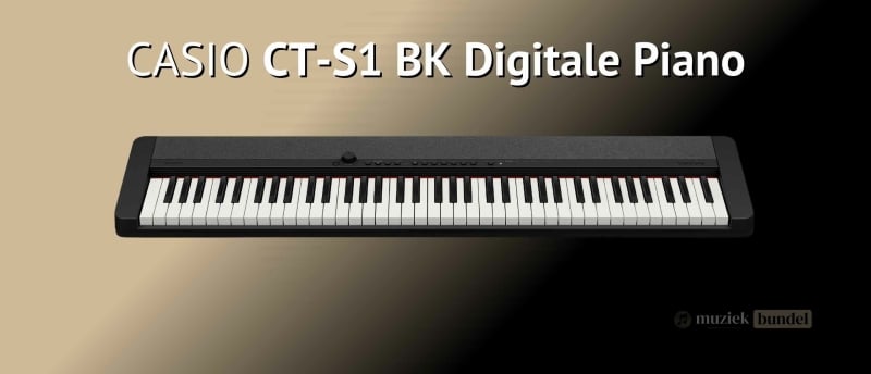 Casio CT-S1 BK digitale piano met eenvoudig design en hoge klankkwaliteit ideaal voor beginners.