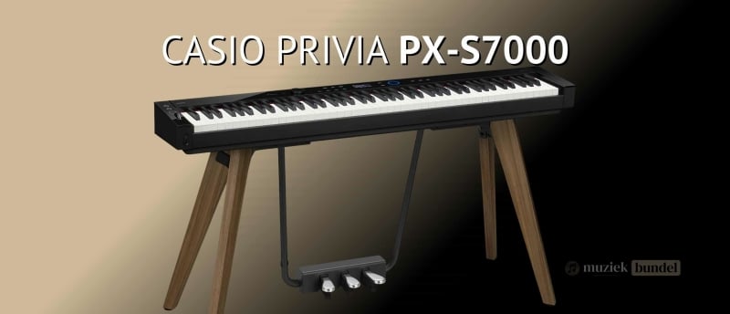 Casio Privia PX-S7000 digitale piano met luxe design, innovatieve functies en rijke klankkwaliteit voor veeleisende pianisten.