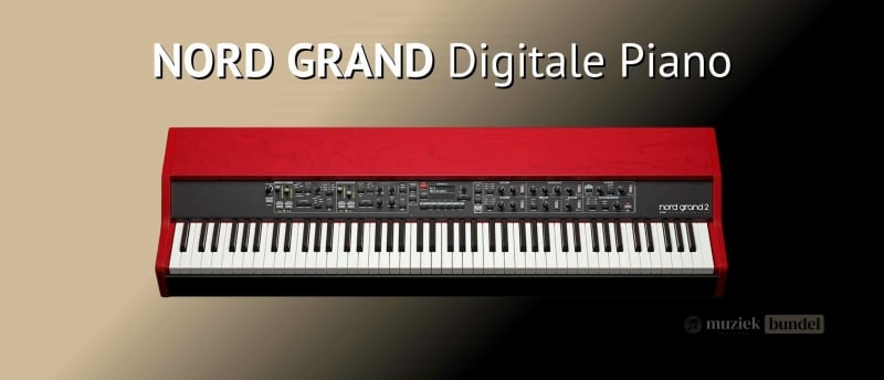 Clavia Nord Grand, een digitale piano met premium klanken, realistisch speelgevoel en geavanceerde functies, ideaal voor podium en studio.