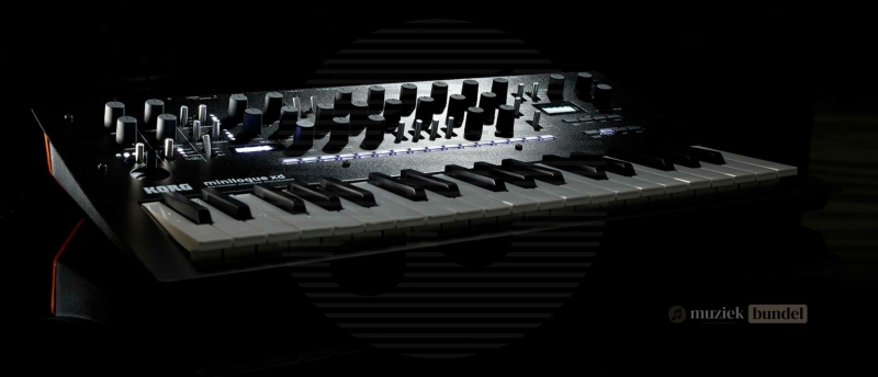 Korg Minilogue XD met compact design en slim-size toetsen voor draagbaarheid en speelcomfort