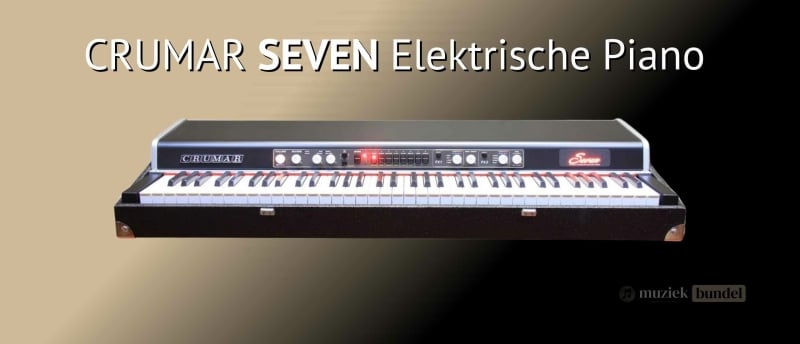 Crumar Seven, een vintage-stijl elektrische piano met fysieke modeling-technologie, authentieke klanken en een retro houten design, perfect voor studio en podium.