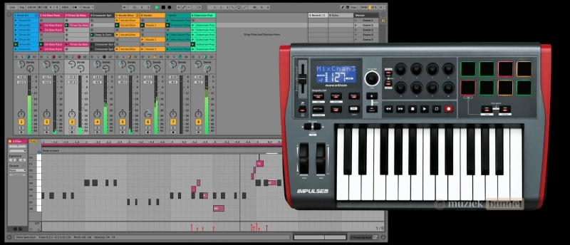DAW Integratie en meegeleverde software Novation Impulse 25