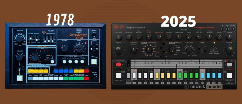 De Behringer RD-78 brengt de iconische sounds van de Roland CR-78 terug met authentieke analoge klanken en moderne functionaliteiten.