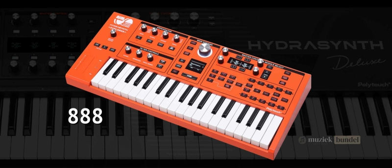 ASM Hydrasynth Explorer Limited Edition Orange 888, een exclusieve en opvallende synthesizer.