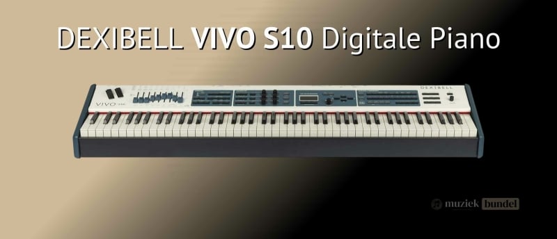 Dexibell VIVO S10, een professionele stagepiano met gewogen toetsen, True To Life Sound Engine en uitgebreide connectiviteit, perfect voor podium en studio.