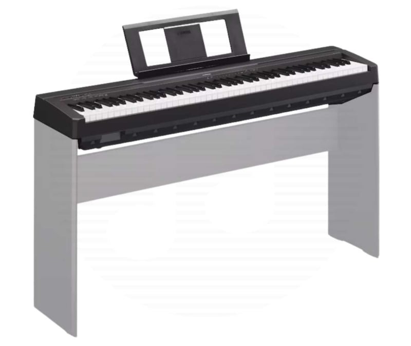 Een speciaal ontworpen pianostandaard/frame voor de P-45