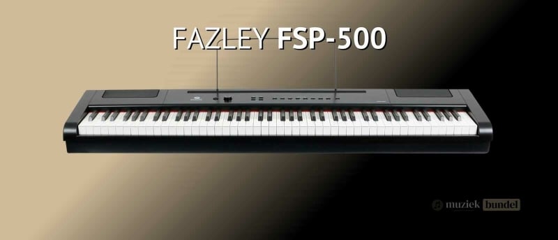 Fazley FSP-500 BK digitale piano met gewogen toetsen, ideaal voor beginners en thuisgebruik.