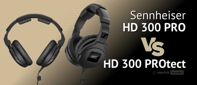 Vergelijking van de Sennheiser HD 300 PRO en HD 300 PROtect hoofdtelefoons, met focus op ActiveGard-technologie en professionele toepassingen.