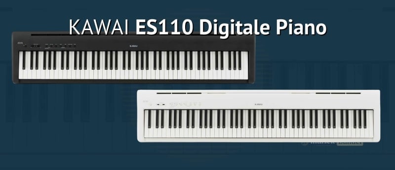 Kawai ES110 digitale piano met realistisch speelgevoel en hoogwaardige klank, ideaal voor beginners