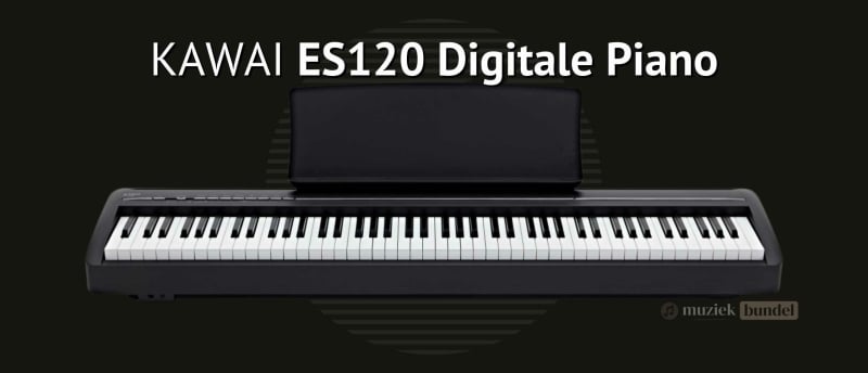 Kawai ES120 digitale piano met verbeterde klankopties en Bluetooth, perfect voor beginners en gevorderden