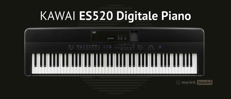 Kawai ES520 digitale piano met uitgebreide klankopties, Bluetooth en krachtige speakers, ideaal voor gevorderde spelers