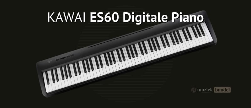 Kawai ES60 digitale piano, ideaal voor beginners met een compact en gebruiksvriendelijk ontwerp