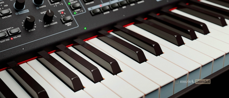 Keybed en speelgevoel Clavia Nord | Muziekbundel.nl Toetsenbord van de Nord Grand 2 in beeld