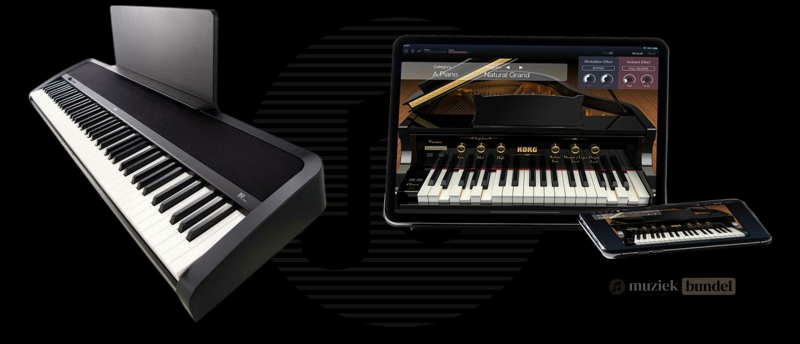 De Korg B2 digitale piano biedt een heldere en rijke klank die dicht bij een akoestische piano ligt