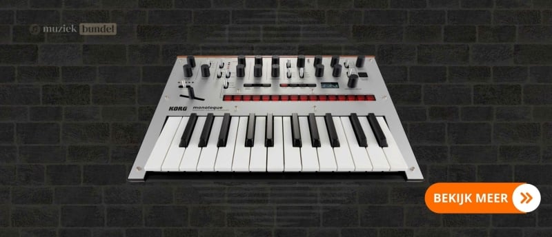 Korg Monologue Silver Synthesizer - Monofone analoge synthesizer met diepe klanken en uitgebreide sequencermogelijkheden