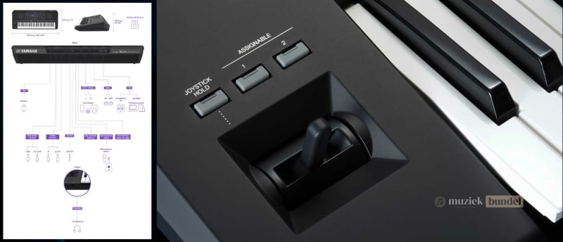 Overzicht van de belangrijkste specificaties van de Yamaha PSR-SX920, inclusief functies, technische details en unieke kenmerken.