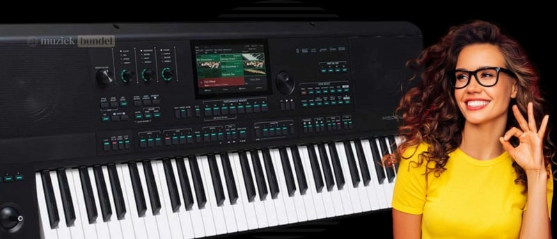 Het Medeli AKX10 keyboard, met Bluetooth en 768 MB geheugen, perfect voor live optredens en creatieve muzikanten.