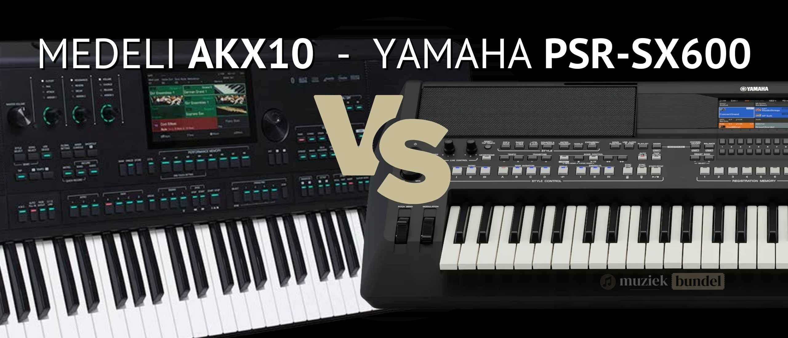 Medeli AKX10 versus Yamaha PSR-SX600: Vergelijking van Topkeyboards | Muziekbundel.nl