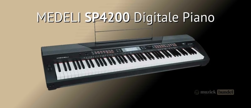 Medeli SP4200 digitale piano met gewogen toetsen en uitgebreide klankopties.