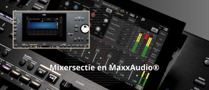 Mixersectie en MaxxAudio® Korg PA5X