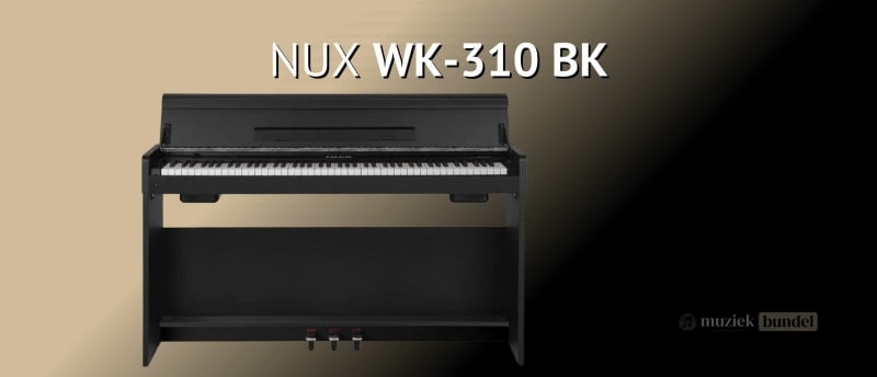 De NUX WK-310 BK is een betaalbare digitale piano met modern design, gewogen toetsen en veelzijdige functies, perfect voor beginners en thuisgebruik.