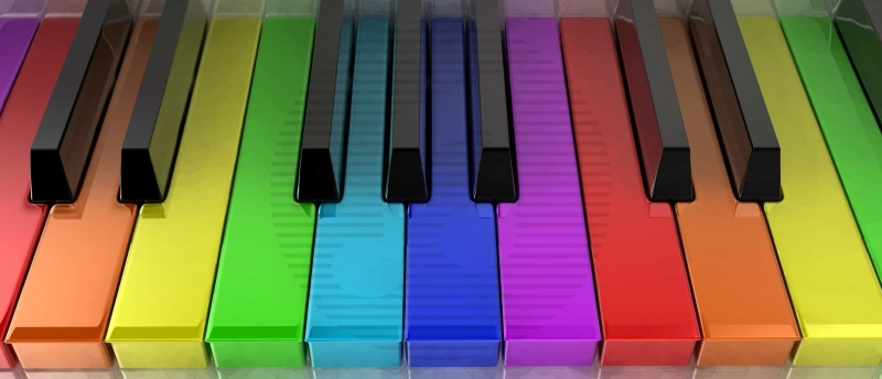 Piano leren spelen met kleuren