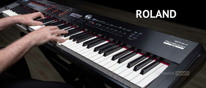 Roland digitale piano met expressieve klanken en robuust ontwerp, geschikt voor studio en live-optredens.