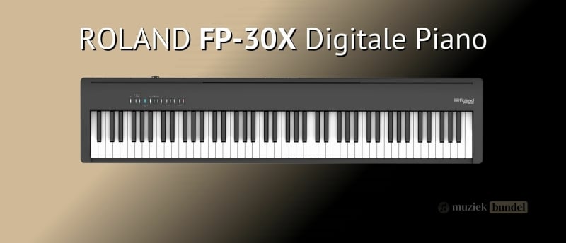 De Roland FP-30X digitale piano biedt krachtige klanken en een compact design, ideaal voor zowel beginners als gevorderde spelers.