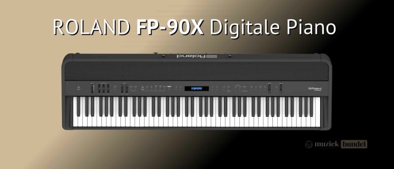 Roland FP-90X digitale piano met premium klank, authentieke toetsen en geavanceerde functies, perfect voor veeleisende pianisten.