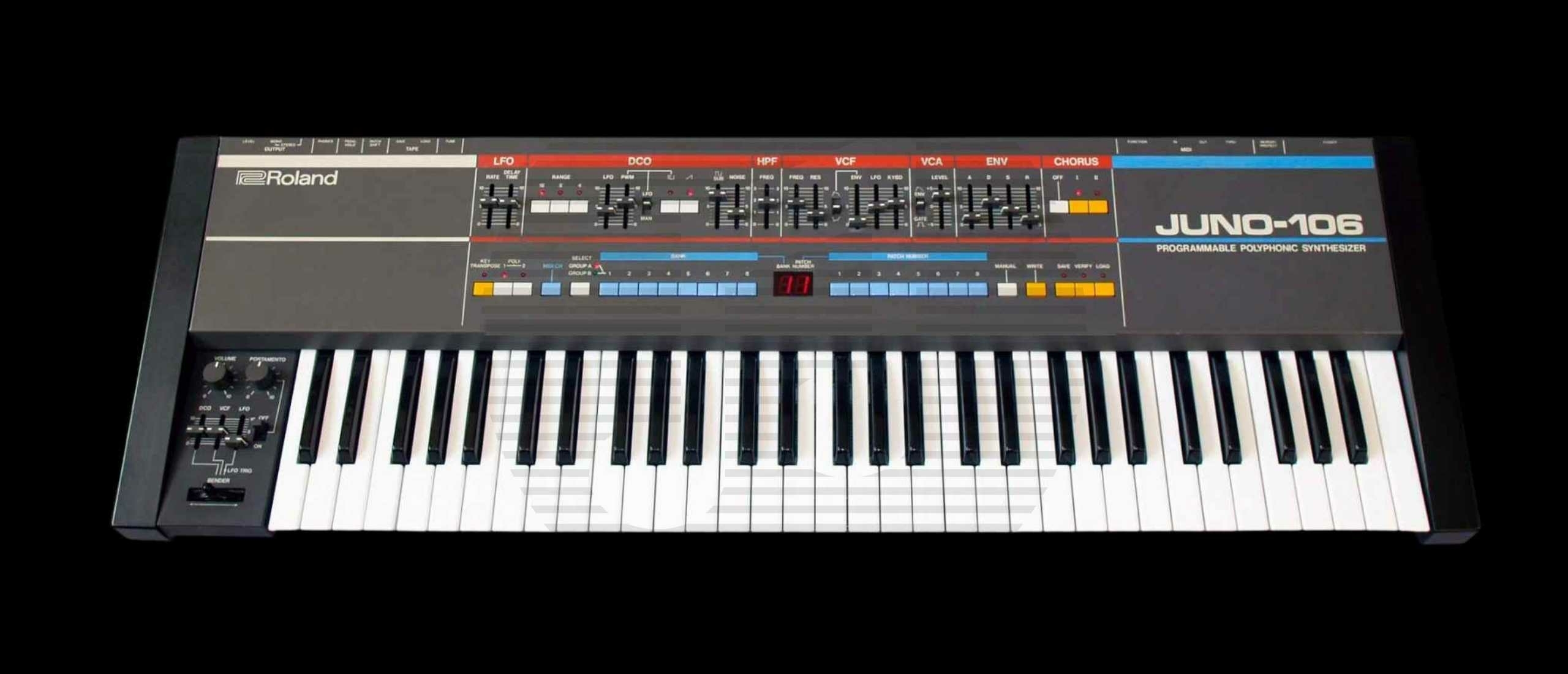 Roland Juno-106 Analoge Synthesizer uit de Jaren '80